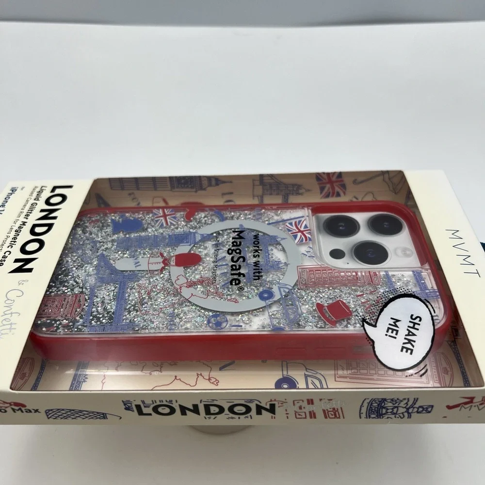 MVMT London & Confetti Liquid Glitter Magnetic Case Iphone 14 Pro Max NEW‎